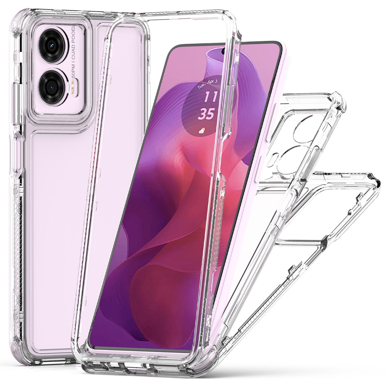 

For Motorola Moto G04 4G/G24 4G Clear Case Acrylic+TPU Phone Cover A