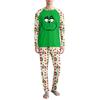 Men's Printed Round Neck Raglan Long Sleeve Casual Home Pajama Set