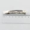 10 Pieces Metal Silver French Barrette Hair Clips for Craft Bows 8cm