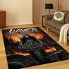 3D Slayer Heavy Metal Rcck Band Sign Carpet Rug for Bedroom Living Room Sofa Doormat Home Decor,Kid Game Area Rug Non-slip