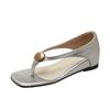 2025 new summer fairy wind heightening toe sandals women summer wear fashion versatile beach cool slippers