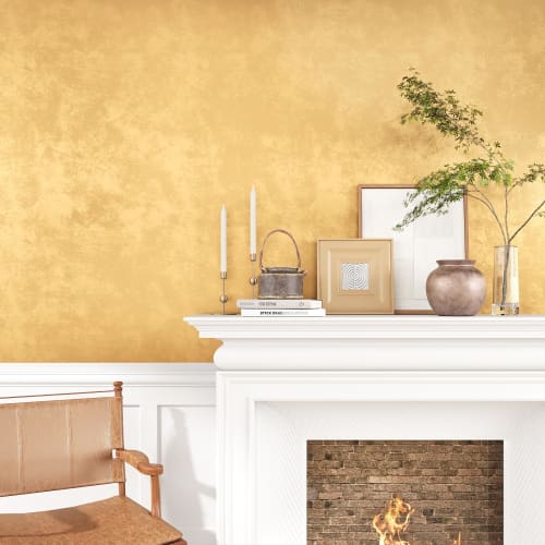 VEELIKE Self-Adhesive Wallpaper Stickers, Gold Foil, 40cm Wide X 3m, PVC, Heat-Resistant, Waterproof, Removable, Japanese-Style Remake Sheet, Cutting