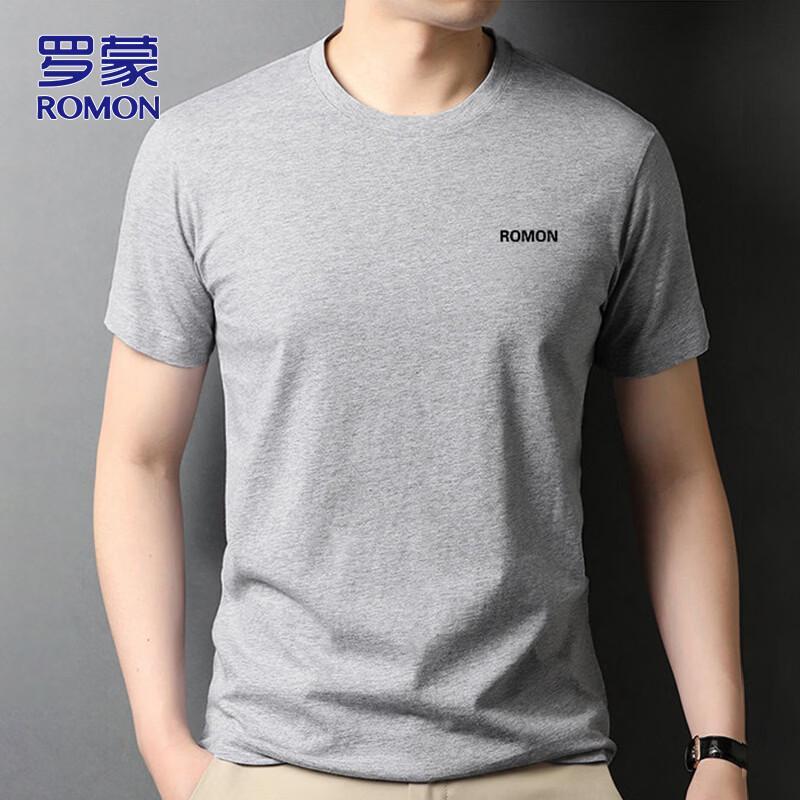 ROMON Men's Pure Cotton Short Sleeve Crew Neck T-Shirt