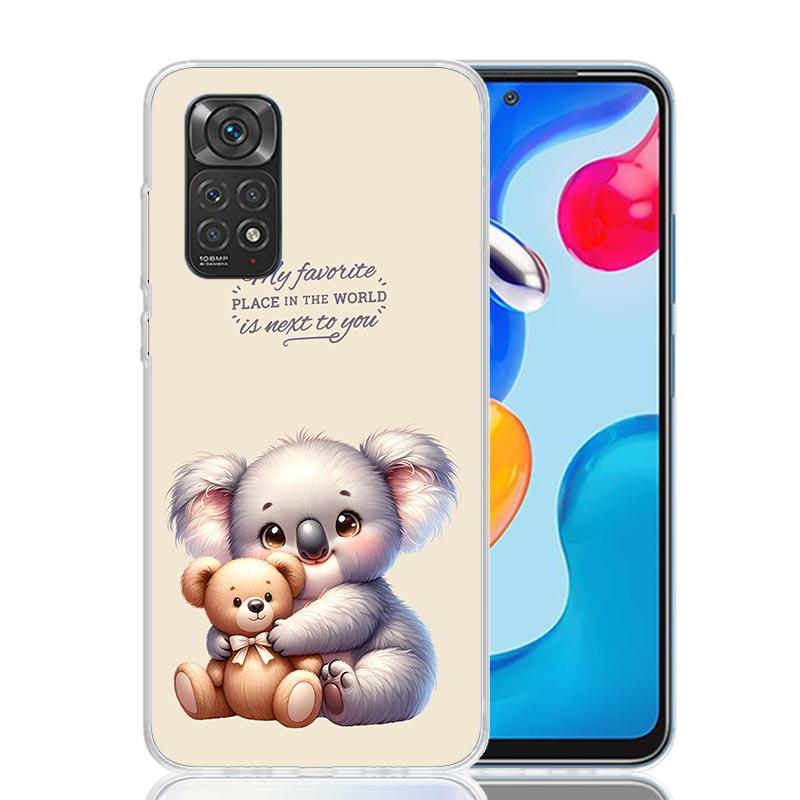 Koala Kawaii Cute Animal Phone Case For Xiaomi Redmi Note 15 14 13 12S 12 Pro Plus 11S 11E 11 11T 10S 10 Art Soft Pattern Cover