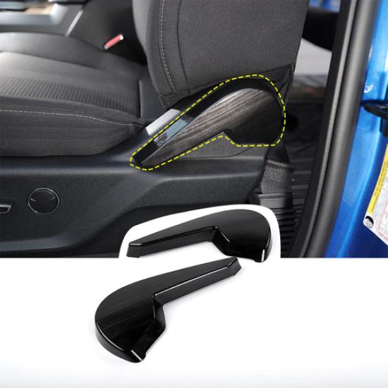 Interior Seat Adjust Switch Decoration Cover Trim For Ford F150 15-20 Black Wood