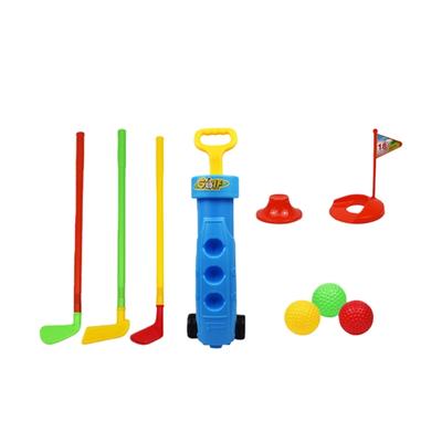 Children Golf Play Set 9PCS/Set Safe Plastic Golf Culb Playset Toy For Family Bonding Activity Birthday Party Gathering