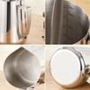 Stainless Steel Latte Art Cup with Scale, Milk Frothing Pot, Pointed Spout Coffee Utensil for Home & Commercial Use