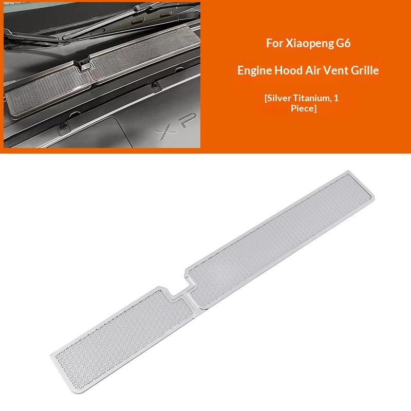 Fit For XPeng G6 2023-2025 Car Water Guide Groove Protector Air Conditioning Air Intake Insect Screen Grille Modification