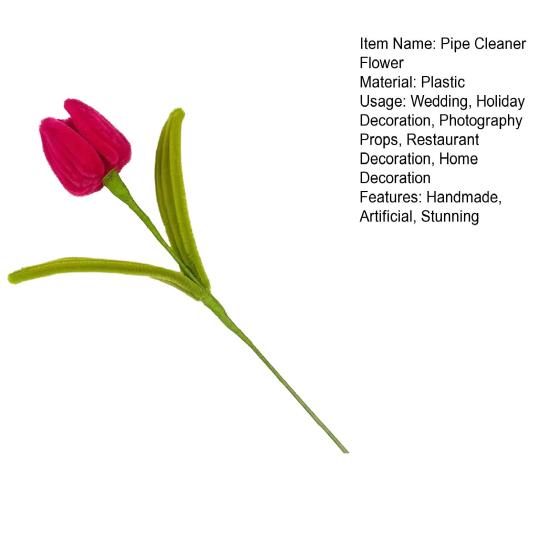 Flori Artizanale din Curățător de Pipe Flori de Lalea Artificiale Conservate Cadouri pentru Femei Iubită