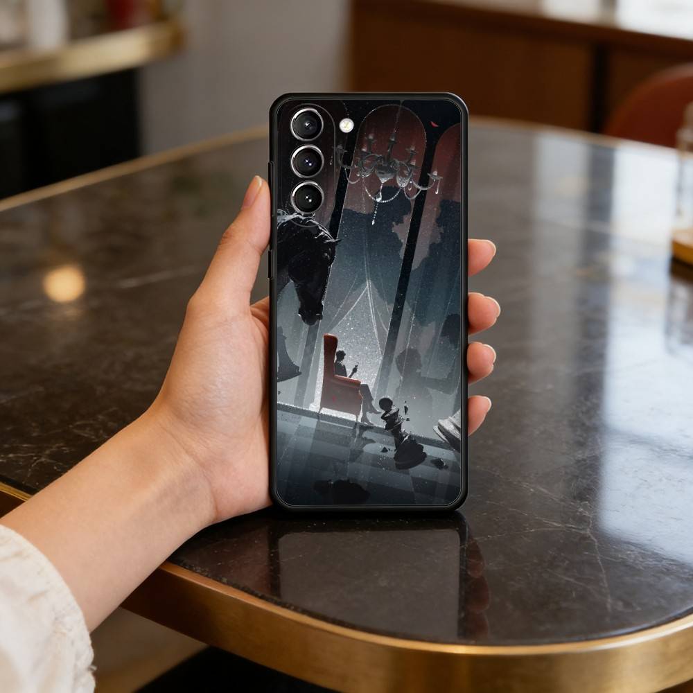 Sylus Love And Deep Space Phone Case For Samsung S25,24,23,22,30,21,10,9,Ultra,Plus,Lite,FE,4,5 G Soft Black Case