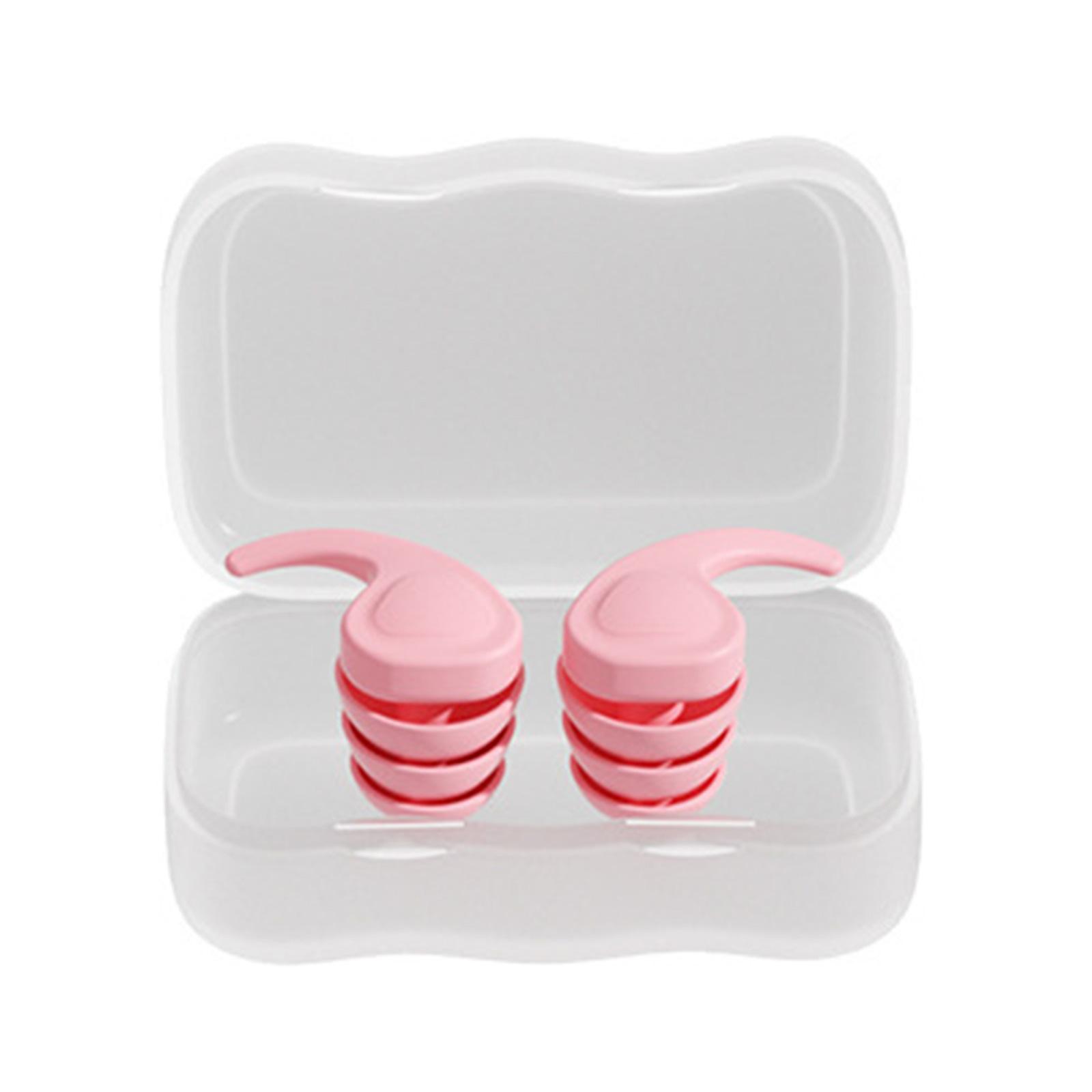 

Swimming Ear Plugs Reusable Noise Cancelling Ear Plugs Soft Silicone Ear Plugs Sleep Ear Plugs Waterproof Earplugs розовый