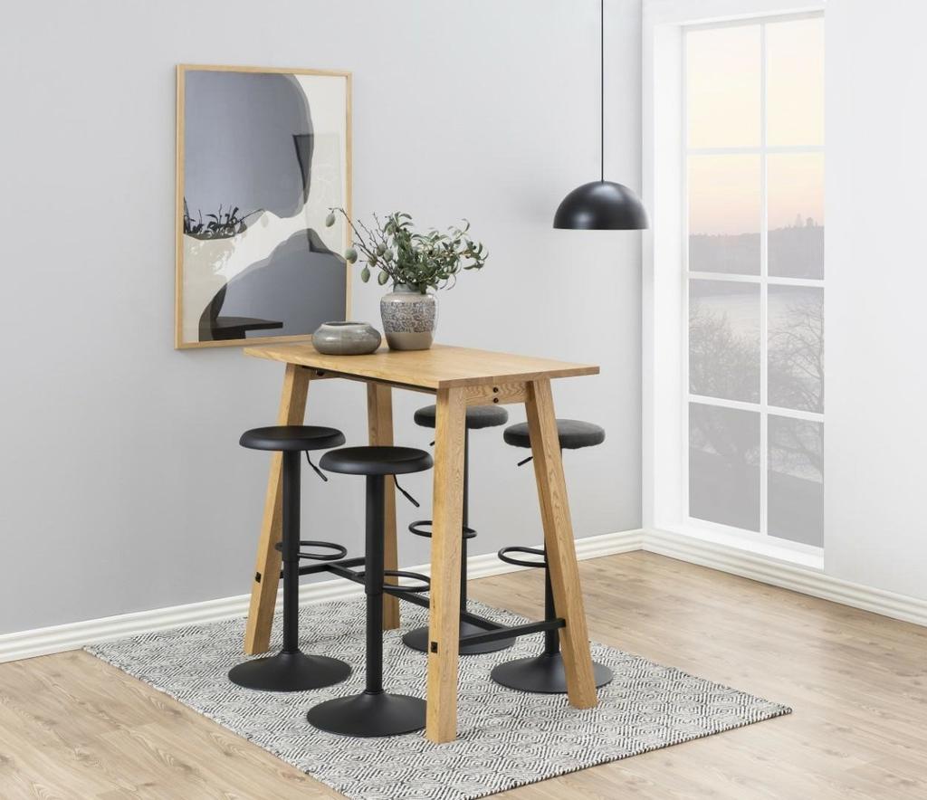 Finch BAR STOOL, BLACK, SWIVEL, ADJUSTABLE