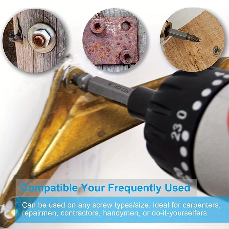 Set de extractoare de șuruburi deteriorate, kit de extracție de șuruburi dezlipite pentru filet de glisare, extractor de șuruburi rupte, dispozitiv de îndepărtare a șuruburilor