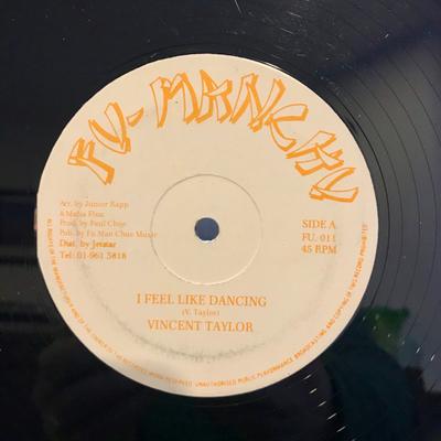 12inch Record VINCENT TAYLOR / JUNIOR RAP & MAFIA - I Feel Like Dancing FU011 Fu-Manchu UK Reggae, Ska & Dub Used