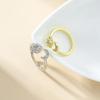 Fashion Shiny Zircon Rings for Unisex Sun Moon Adjustable Open Couple Rings Luxury Exquisite Elegant Wedding Party Jewelry Gifts