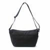 moz Women's Shoulder Bag, Banana-Shaped, Crescent-Moose, Nordic Design with Reflective Charm, ZZEI-11, Navy and Gold