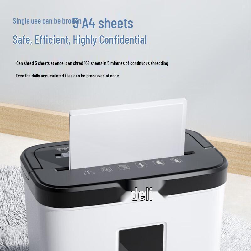 Deli 4-Level Cross-Cut Desktop Paper Shredder CN plug (adapter included)