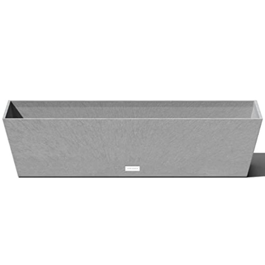 

Pure Series Long Rectangular Window Box Planter for Indoor Outdoor Windowsill Balcony Durable All-Weather Planter with Drainage United States
