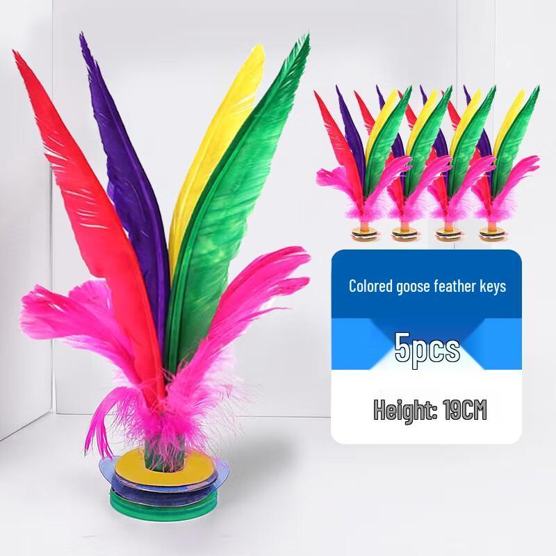 Jianjunshuo Feather Shuttlecocks (5-Pack)