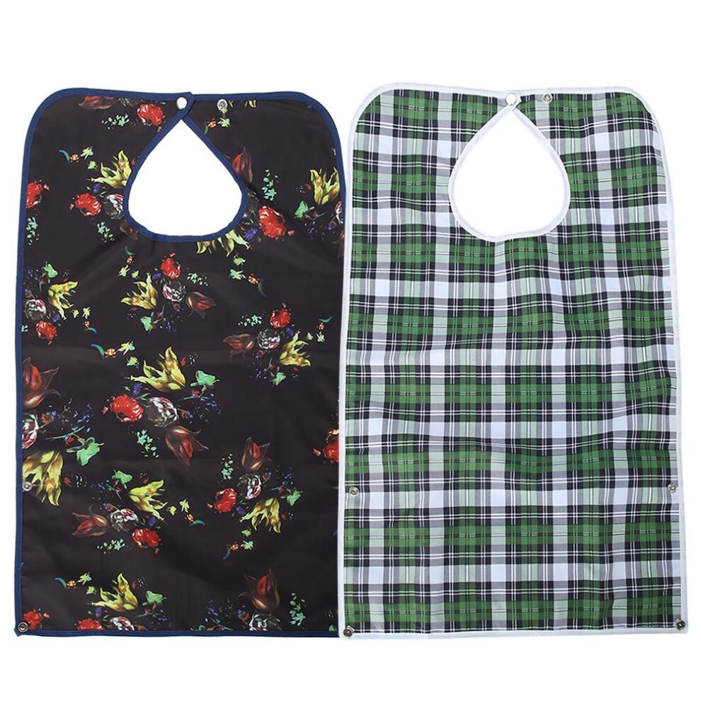 Adult Waterproof Mealtime Bib Double Layer Elder