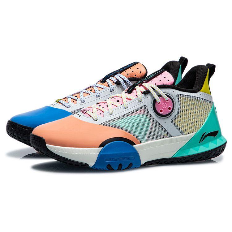Li Ning Wade Series All Day 6 Easter Edition Low Top Basketball Shoes Men sneaker White Orange Blue ABPR019-2