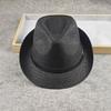 Stiff and Stylish Straw Top Hat Summer Breathable Straw Hat Men's Sun Hat Fashion Wide-brimmed Top Hat British Jazz Hat