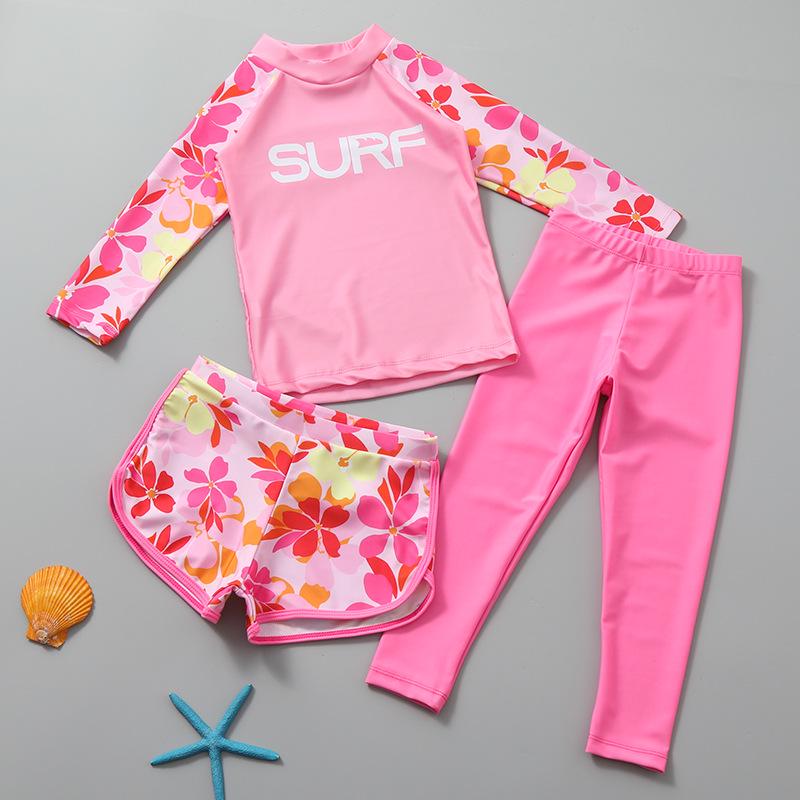 

2024 Kids Quick-Dry Long-Sleeve Swimsuit Set - Sun Protection for Boys & Girls 3XL