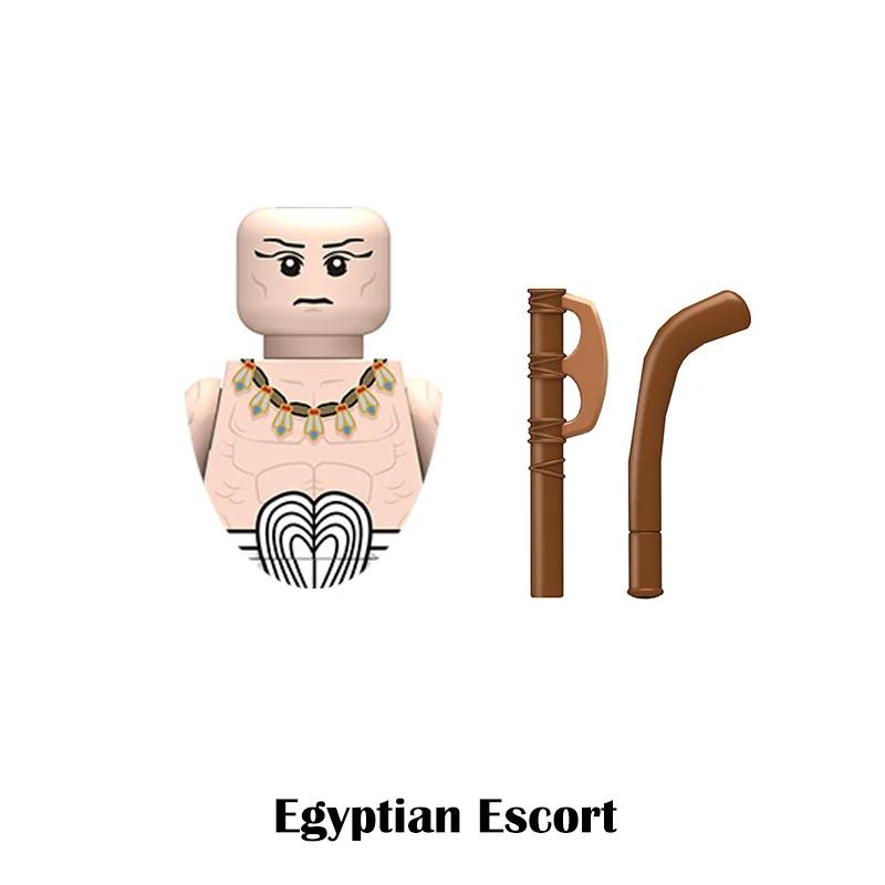Kids Toys Ancient Egyptian Soldiers Tribal Warriors Cartoon Figures Model Building Blocks Childrens Birthday Gifts