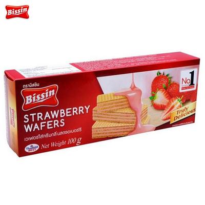 Bissin Wafer alle Fragole 100 gx 1 pz /3 pz / 6 pz / 12 pz - Thai Snack
