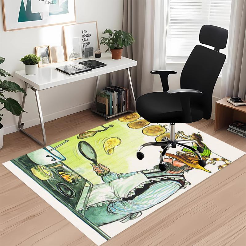 Pettson and Findus Printed Carpet, for Office Chair Living Room Bedroom Kitchen Room Decor Gifts.