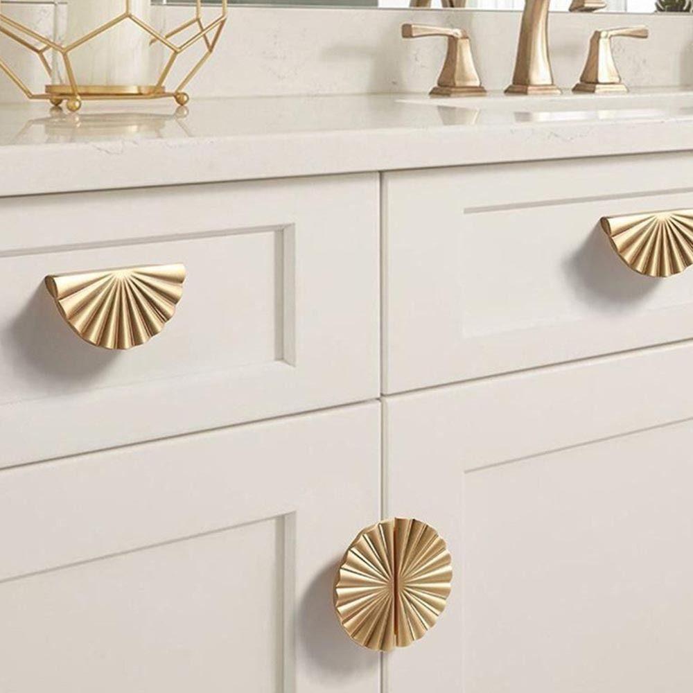 Nordic Style Cabinet Door Pulls Fan-shaped Dresser Knobs Semi-circular Handle Furniture Hardware