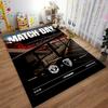 Manchester United Match Day Old Trafford Stadium Poster vintage retro distressed print - Printed Carpet Rug for living room bedroom dorm decor