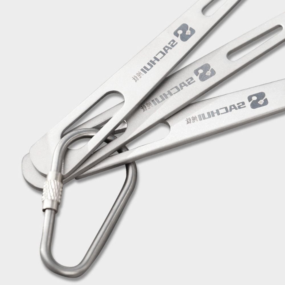 Portable Outdoor Camping Fork Long Handle Light Titanium Cookware  Outdoor Tool