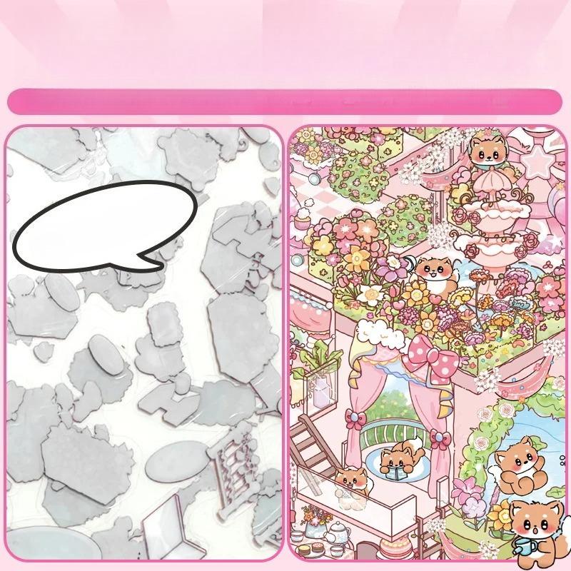 Adesivos Miniatura 3D Grandes Criativos Camadas Artesanato DIY para Alívio de Estresse e Decoração de Casa Decoração de Parede de Mesa Miniaturas Artesanato