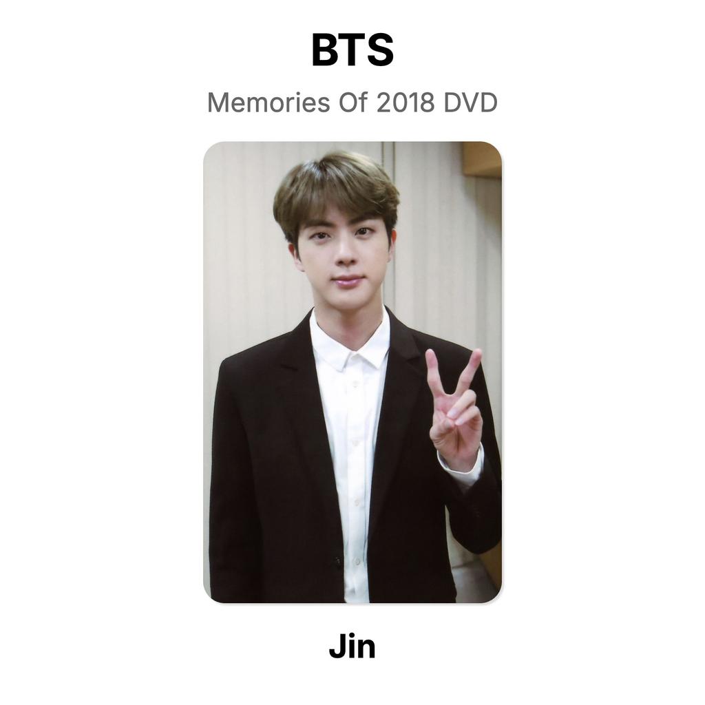 BTS Memories Of 2018 DVD Fotocard Ufficiale
