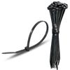 Nylon Electronic Zip Ties 100 Pcs Professional Self-Locking Cable Tie Straps Black UV Multi-Purpose Tie for Garden Fence Outside