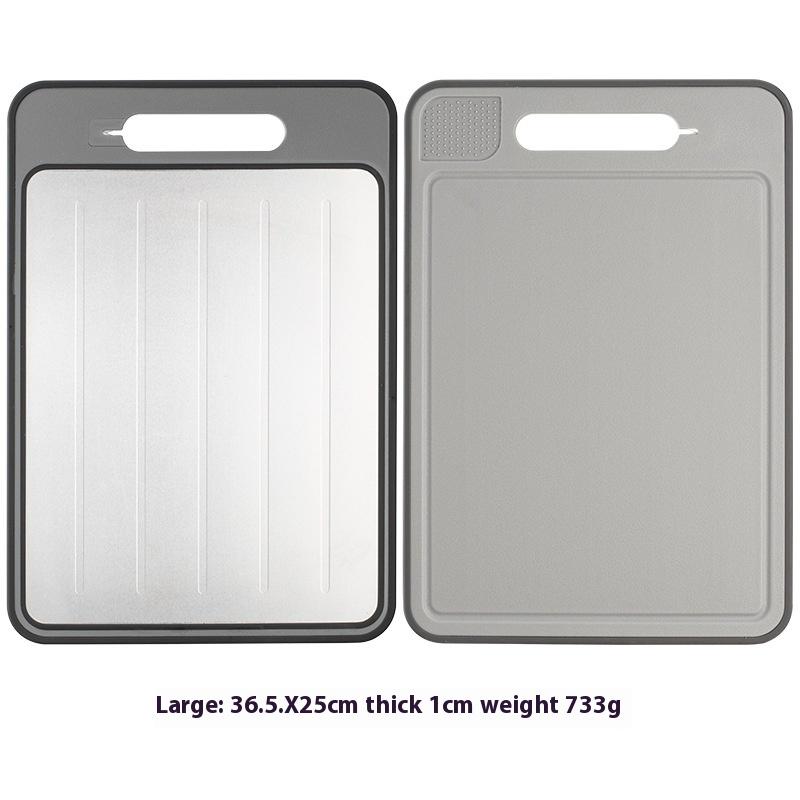 

Разделочная доска для быстрого размораживания Разделочная доска Двусторонняя разделочная доска Доска для размораживания стейков Разделочная доска из утолщенного сплава алюминия Разделочная доска для фруктов L