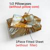 Luxury Golden Rose Fitted Sheet Set 3D Print Pearl Floral Bedding Set Soft Breathable Microfiber Fabric For Women Bedroom Decor