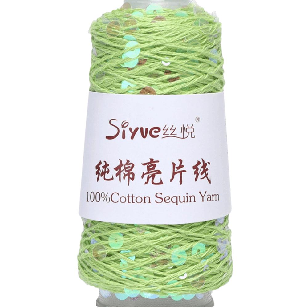 

DIY Pure Cotton Hand Knitting Thread Bead Large Bead Wool Ball Hand Knitting Combed Spinning Yarn Decorative зелёный