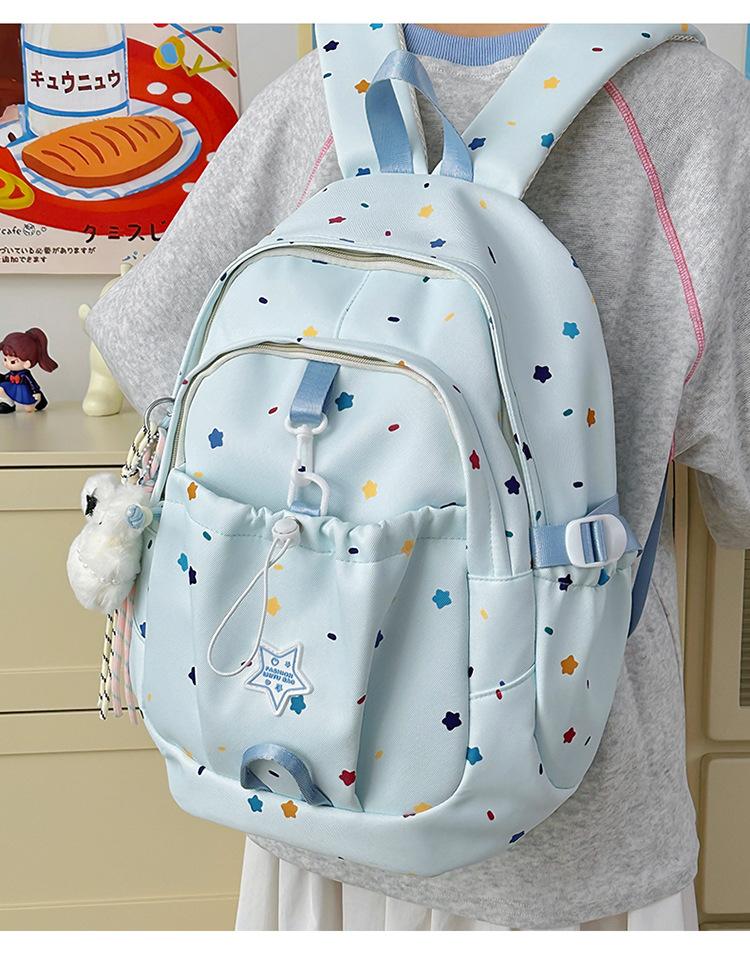 Schoolbag Japanese Ins Style High Value Backpack Junior High School Student Schoolbag Casual Small Fresh Star Multi-compartment Backpack