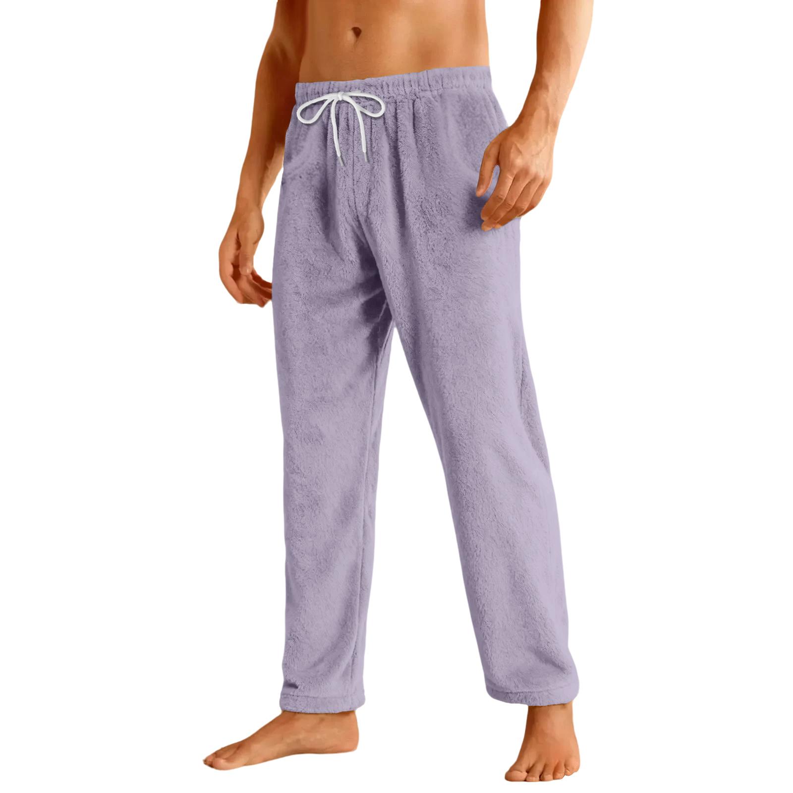 

Мужские повседневные фланелевые брюки с карманами на кулиске XXL