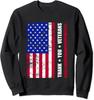 Thank You Veterans American Flag Veterans Day Unisex Crewneck Sweatshirt