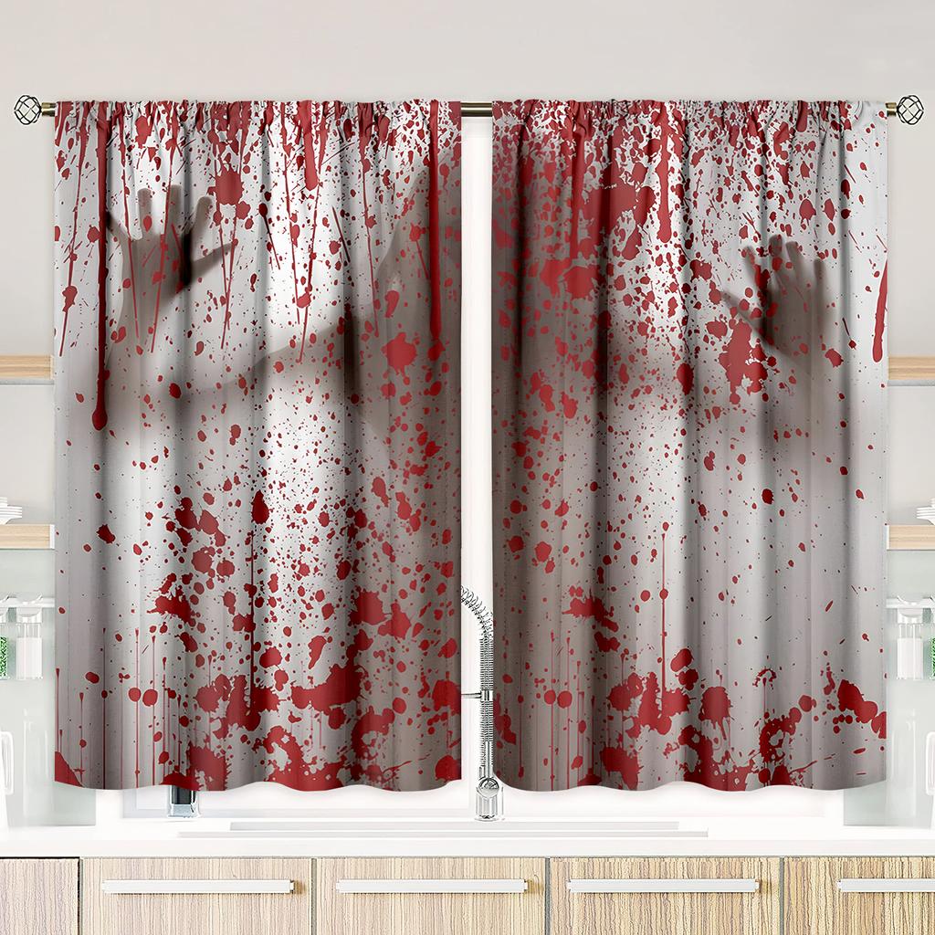 2 Pieces - Personality - Printed Curtain - Polyester Material - Suitable for Bedroom Living Room Study Room Anti-privacy Curtain