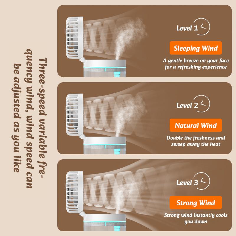 Zvlhčovací ventilátor Vodní chladicí ventilátor USB Mini Malý ventilátor Stolní ventilátor 2024 Léto New Home Skládací ventilátory se sprejem na zvlhčování studeného vzduchu