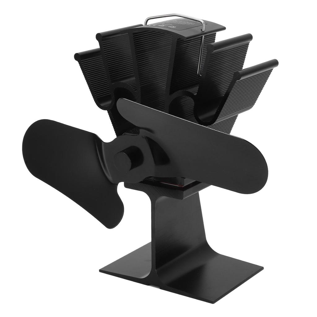 2 Blade Heat Powered Wood Fireplace Fan 1200RPM 25dB Low Noise High Temperature Resistant for Home