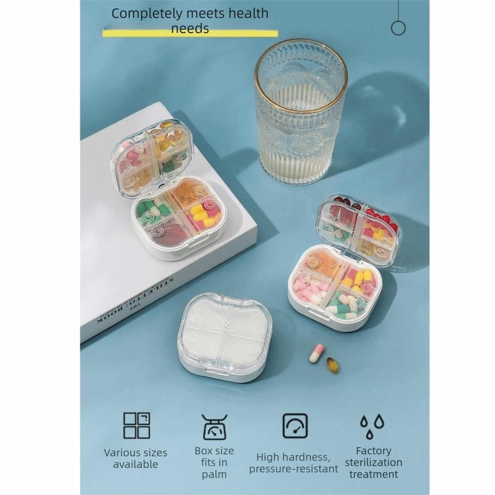 Portable Pill Box 8 Compartments Pill Case Square Pill Organizer Travel