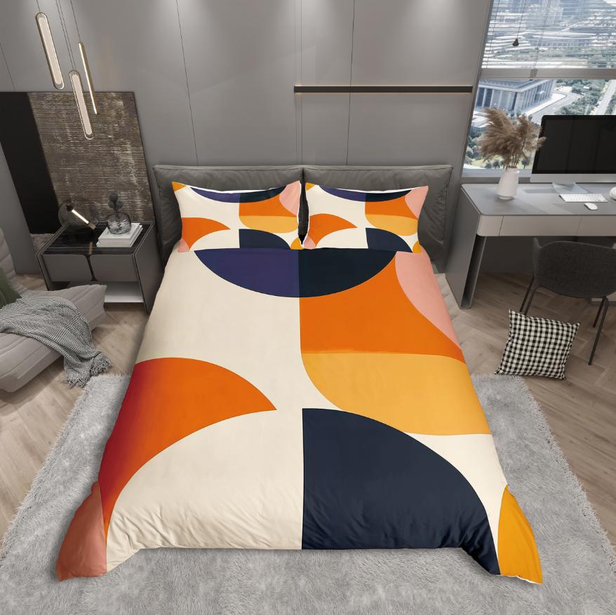 Comforter Homewish Geometric Honeycomb Gradient Hexagon For Teens Bedding Setabstract Geometry Bed Set