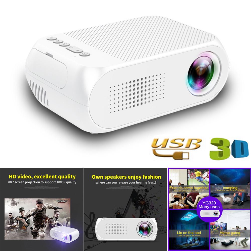 YG320  Home  Cinema TV Portable LED Projector 1080P HDMI/USB/SD/AV