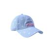Japanese Sweet Blue Letter Embroidered Cap Women'S Casual Hat Wide Brim Showing Small Face Big Head Circumference Baseball Cap