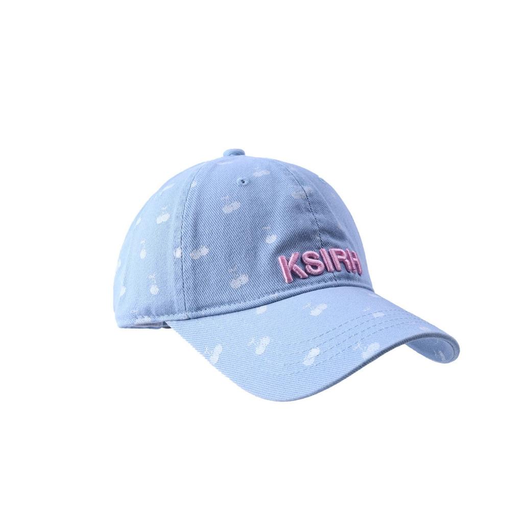 Japanese Sweet Blue Letter Embroidered Cap Women'S Casual Hat Wide Brim Showing Small Face Big Head Circumference Baseball Cap